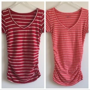 Caslon (Nordstrom) | two striped ruched side tees